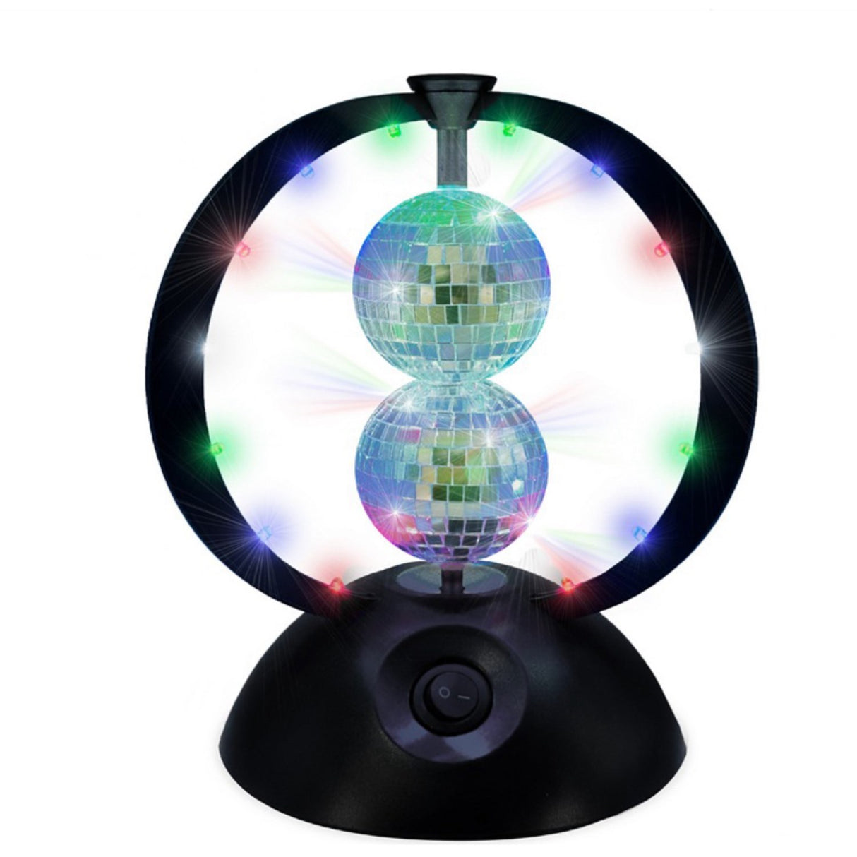 Music Rotating Double Mirror Balls Multi Colour Leds