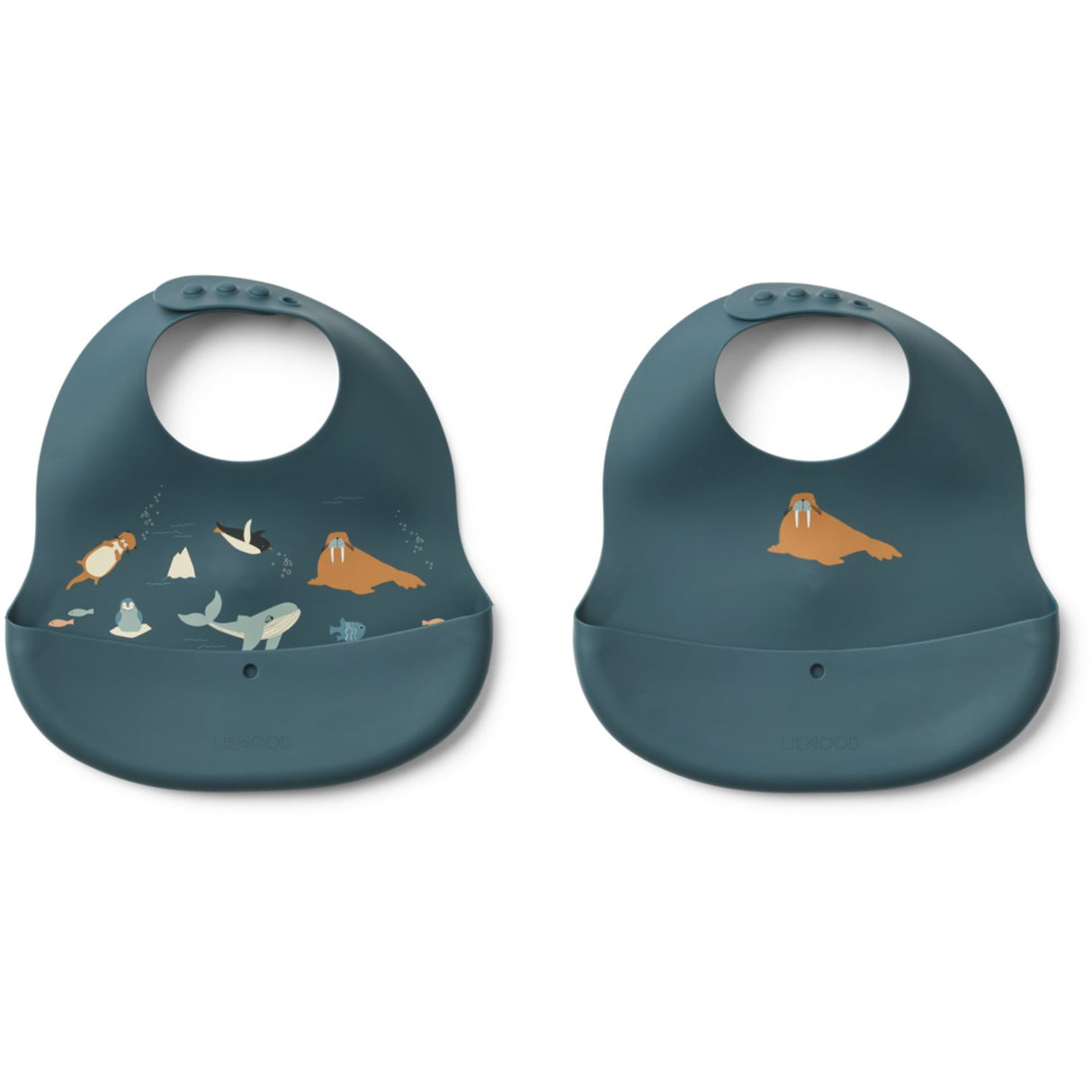 LIEWOOD Arctic Sea / Ocean View Ember Printed Bib 2-Pack