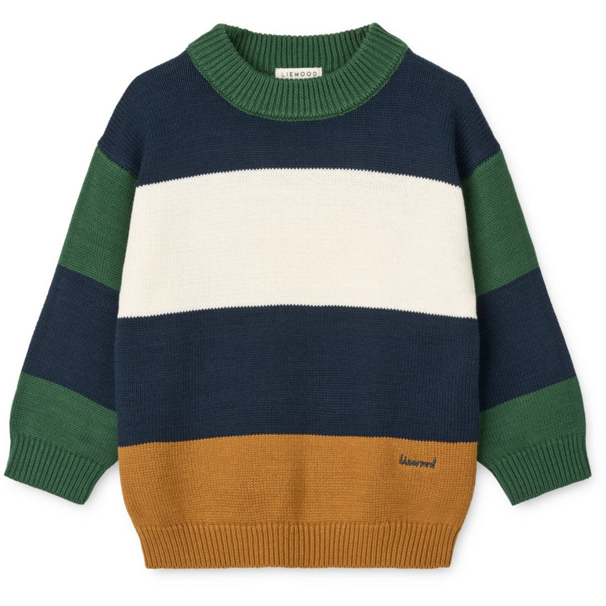 LIEWOOD Classic Navy Multi Mix Orlane Stripe Knit Jumper