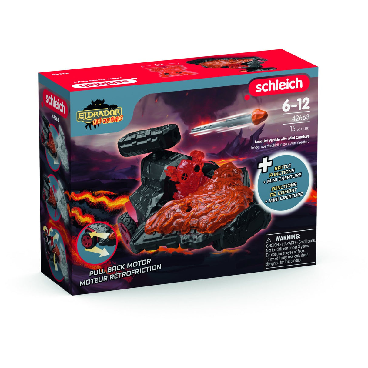 Schleich Lava Jet Vehicle With Mini Creature
