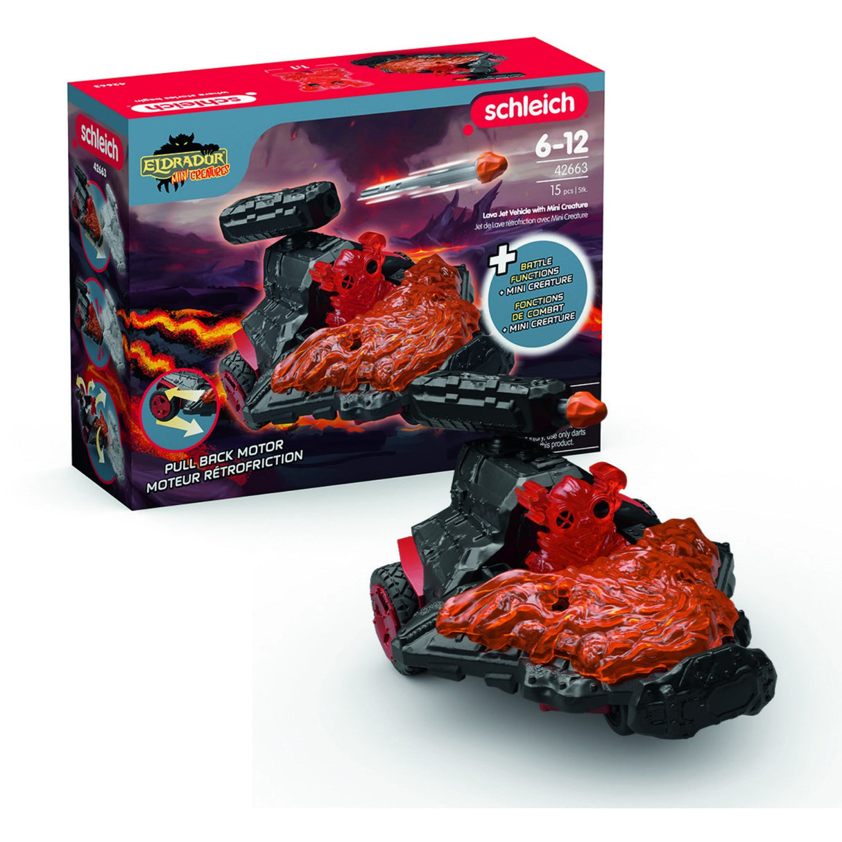 Schleich Lava Jet Vehicle With Mini Creature