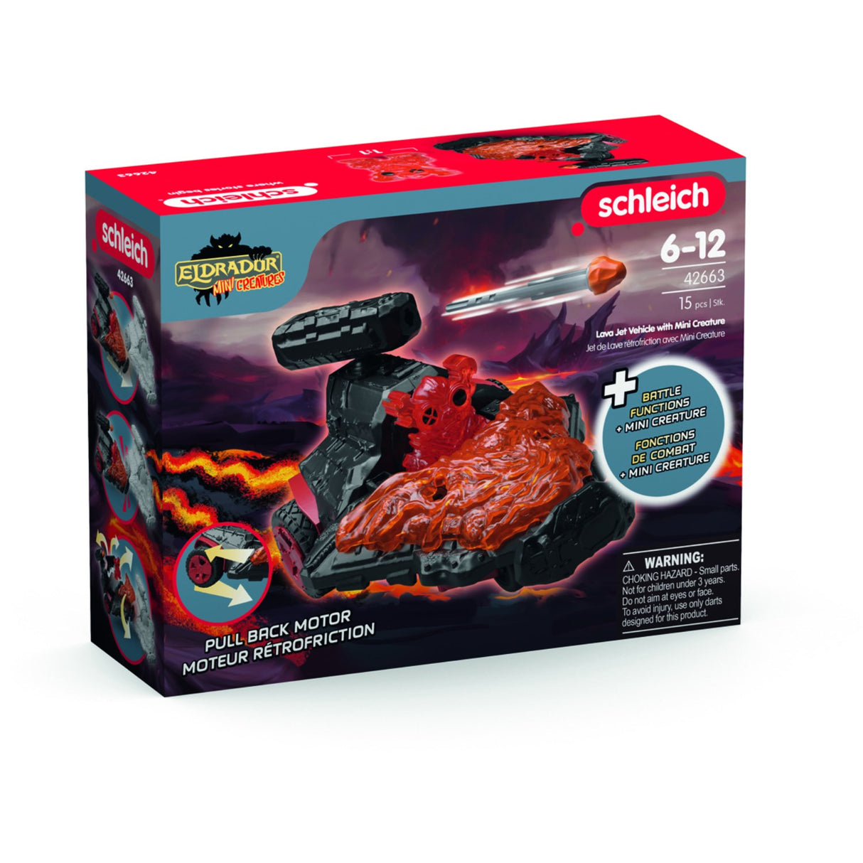 Schleich Lava Jet Vehicle With Mini Creature