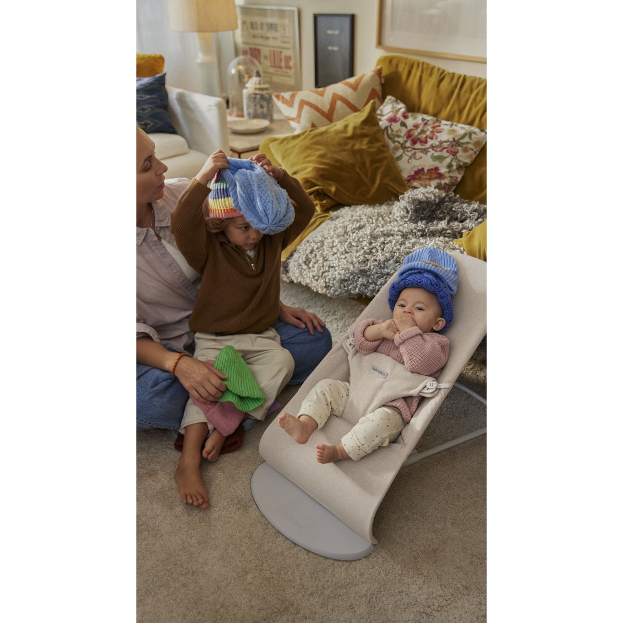 BabyBjörn Light Beige Bouncer Bliss - Woven Mélange