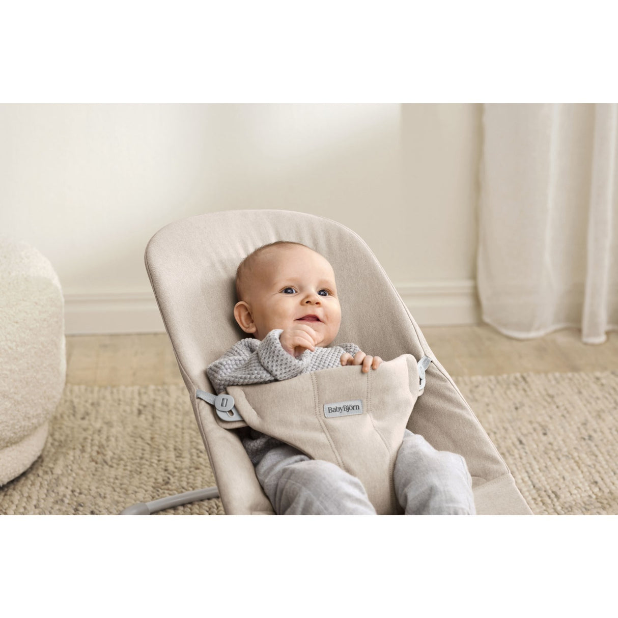 BabyBjörn Light Beige Bouncer Bliss - Woven Mélange