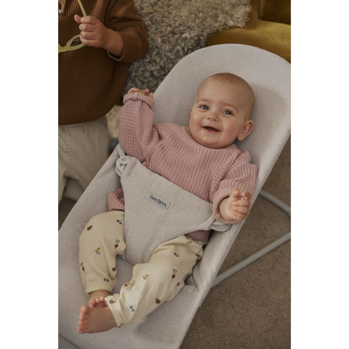 BabyBjörn Light Beige Bouncer Bliss - Woven Mélange