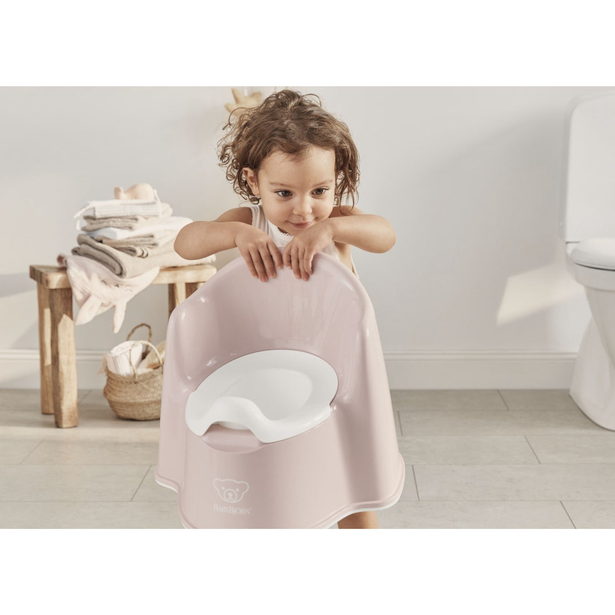 BabyBjörn Pink/White Potty