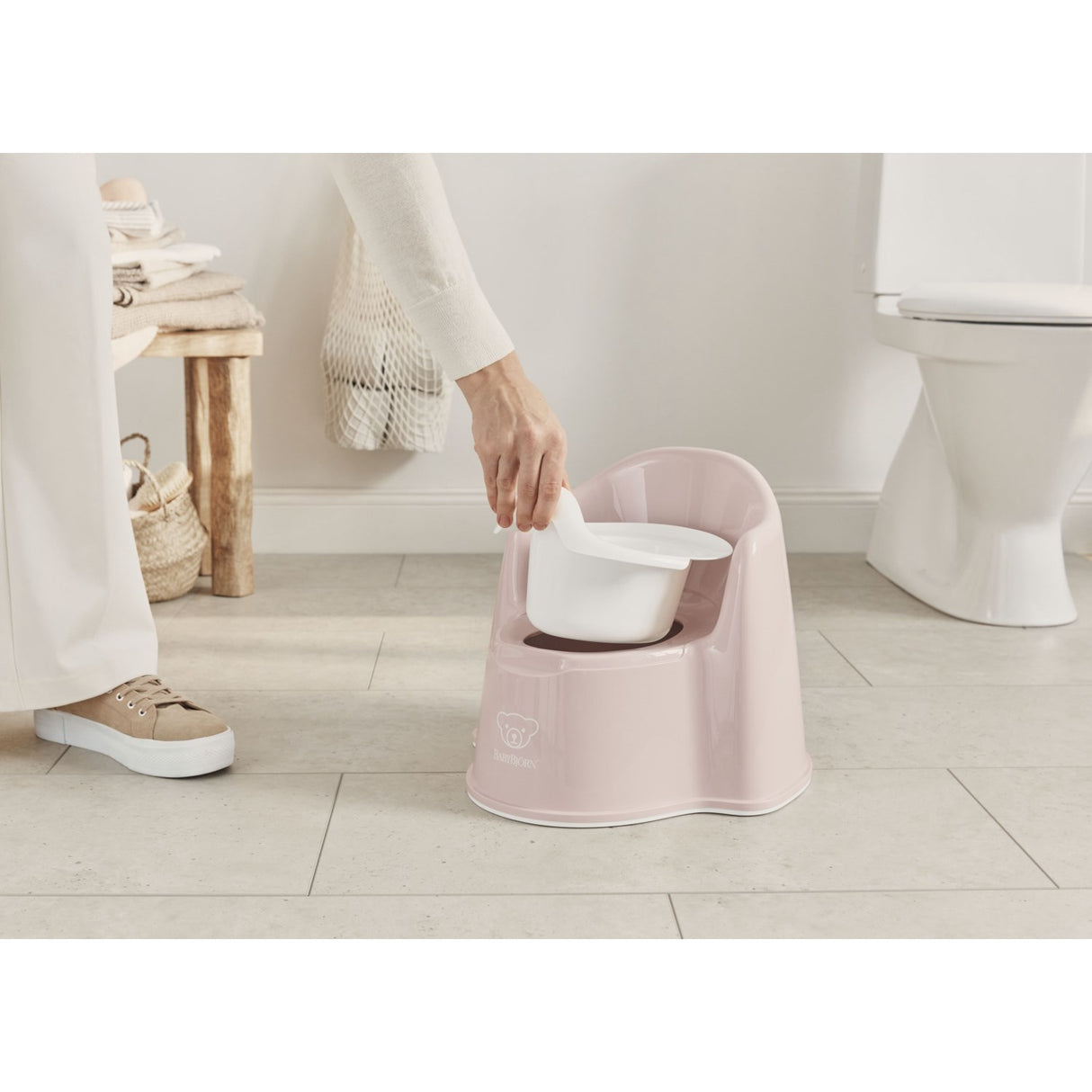 BabyBjörn Pink/White Potty