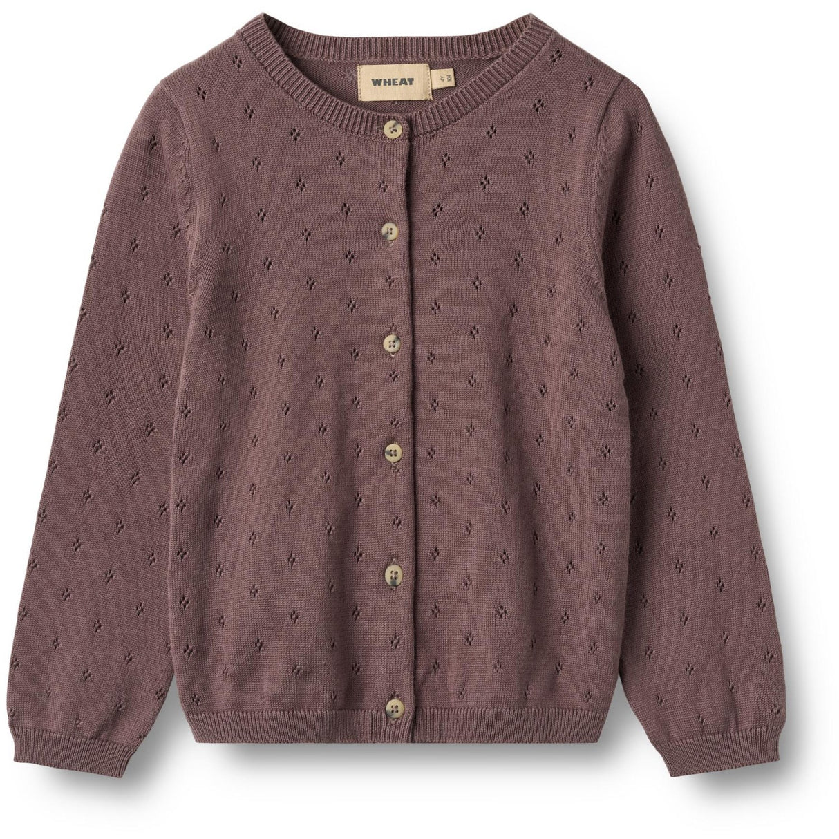 Wheat Plum Knit Cardigan Maia