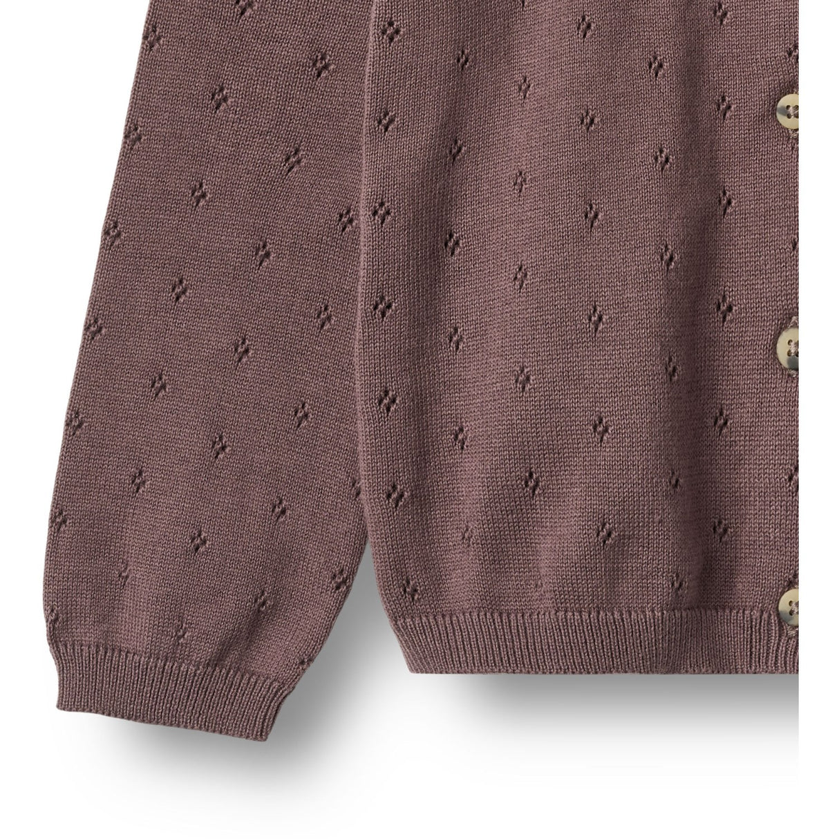 Wheat Plum Knit Cardigan Maia