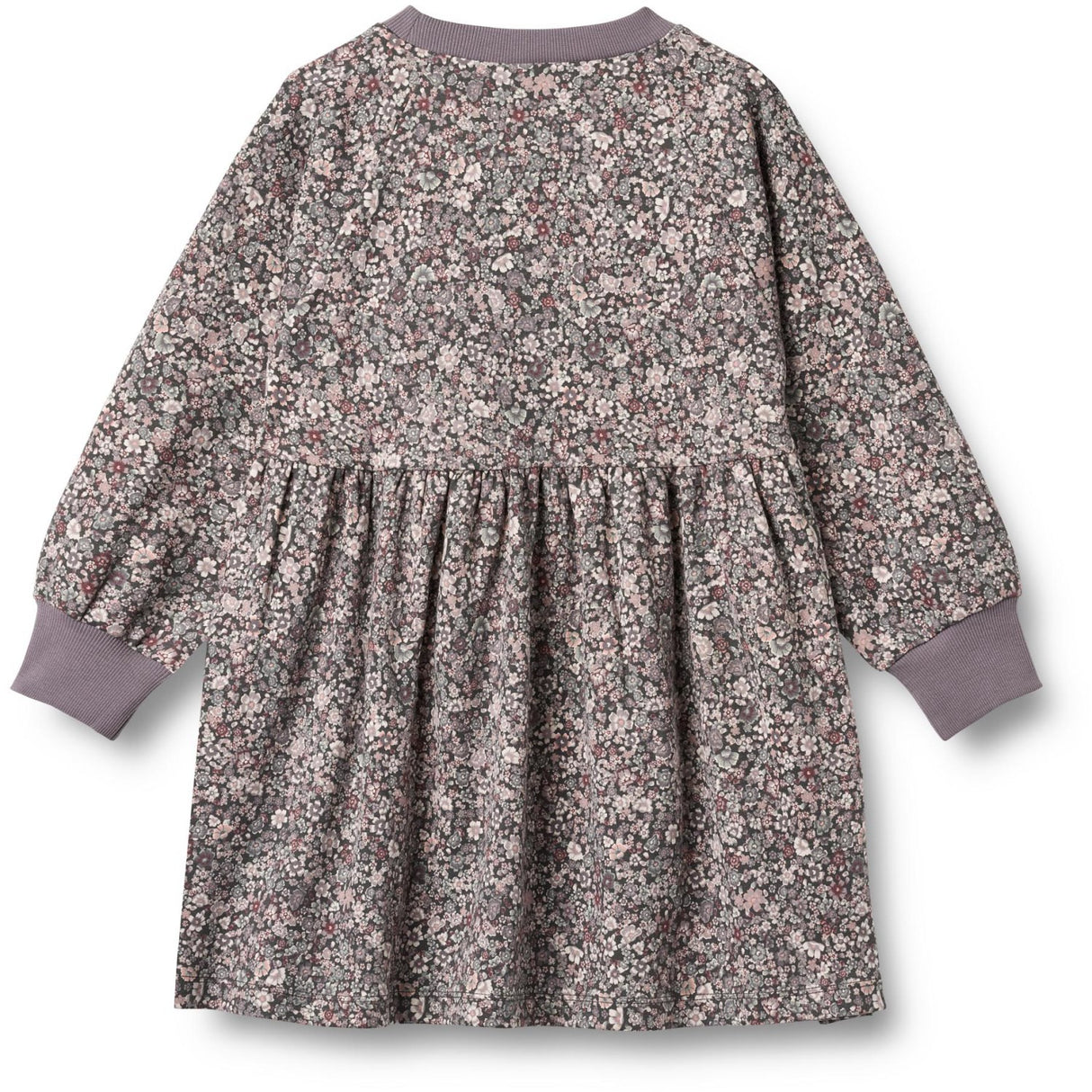 Wheat Purple Stone Flowers Jersey Dress L/S Dorthea
