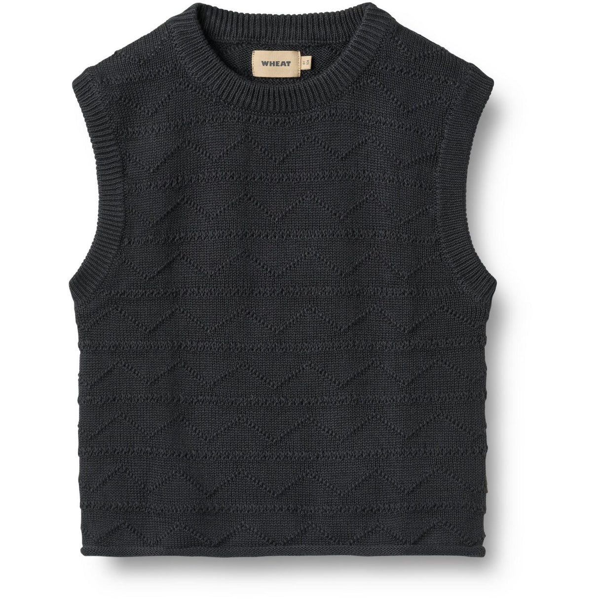 Wheat Navy Knit Vest Bobby
