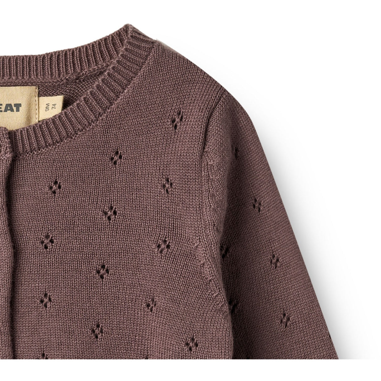 Wheat Plum Knit Cardigan Maia