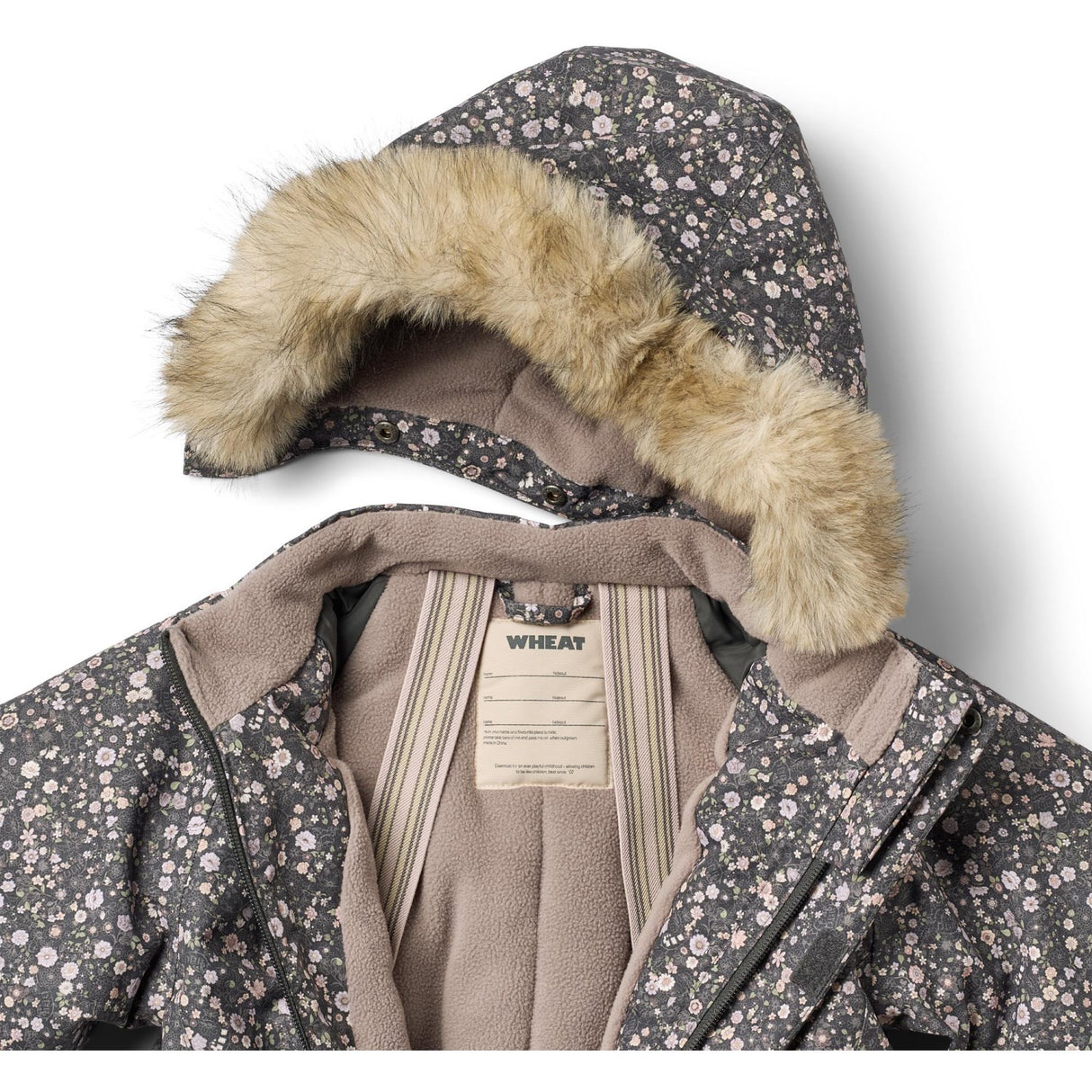 Wheat Black Sea Open Flowers Snowsuit Moe