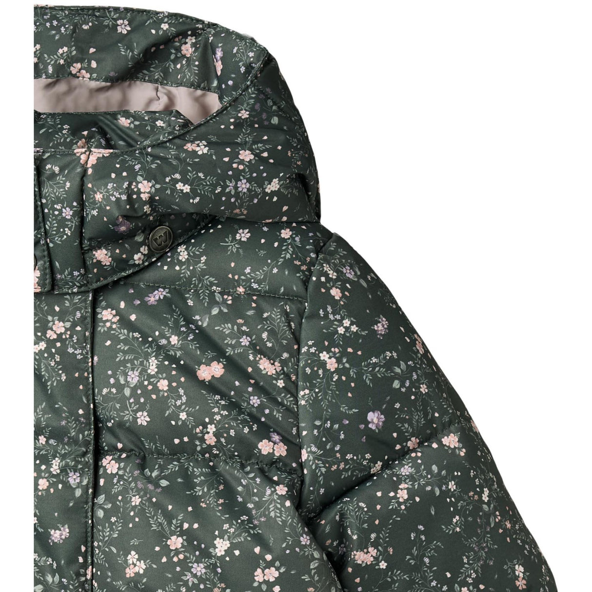 Wheat Forest Lake Checked Flowers Puffer Jacket Karla