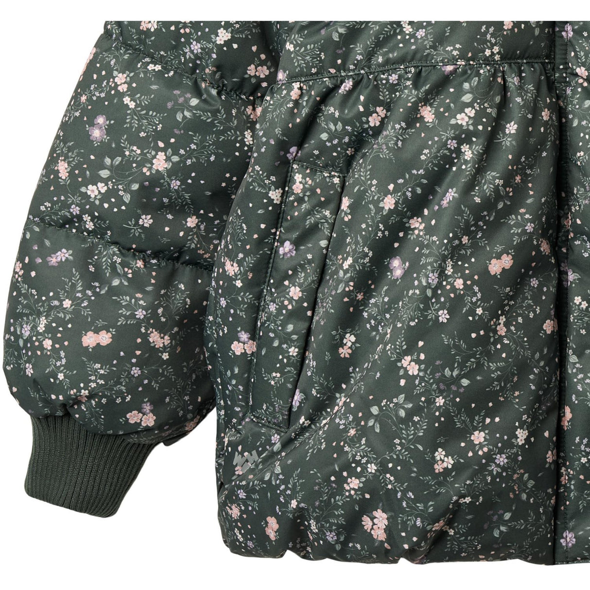 Wheat Forest Lake Checked Flowers Puffer Jacket Karla