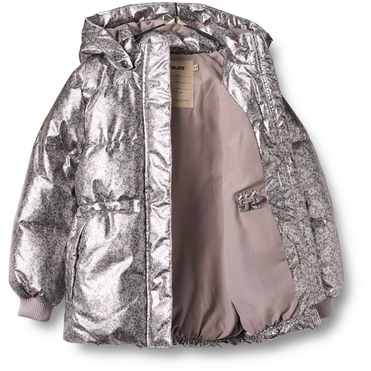 Wheat Silver Flower Meadow Puffer Jacket Eli