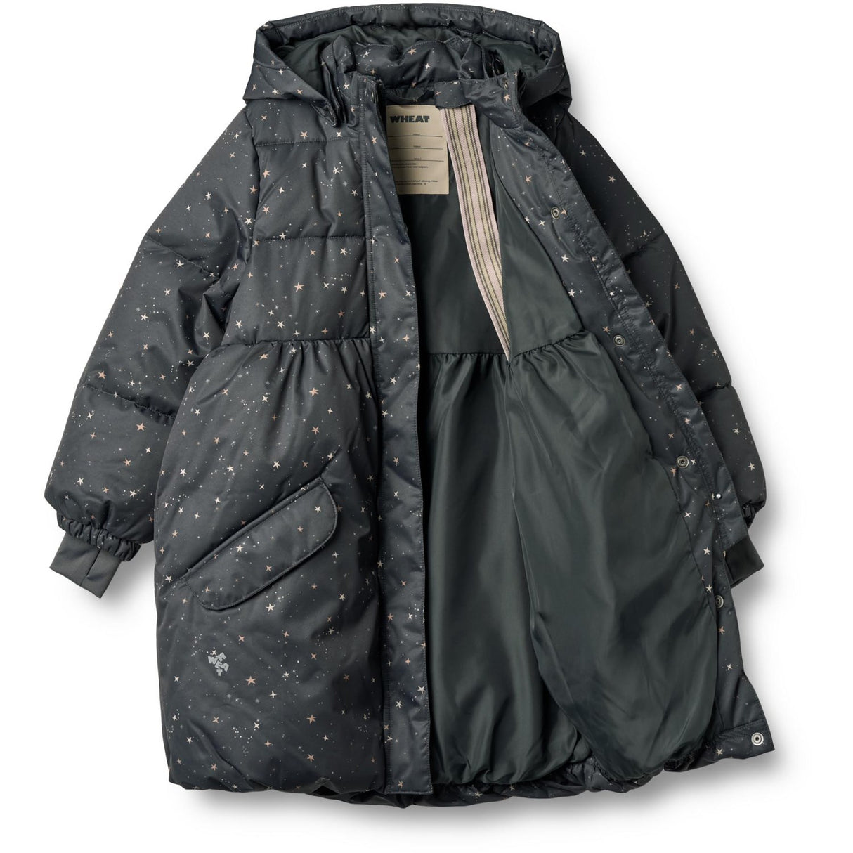 Wheat Black Sea Stars Puffer Coat Luna