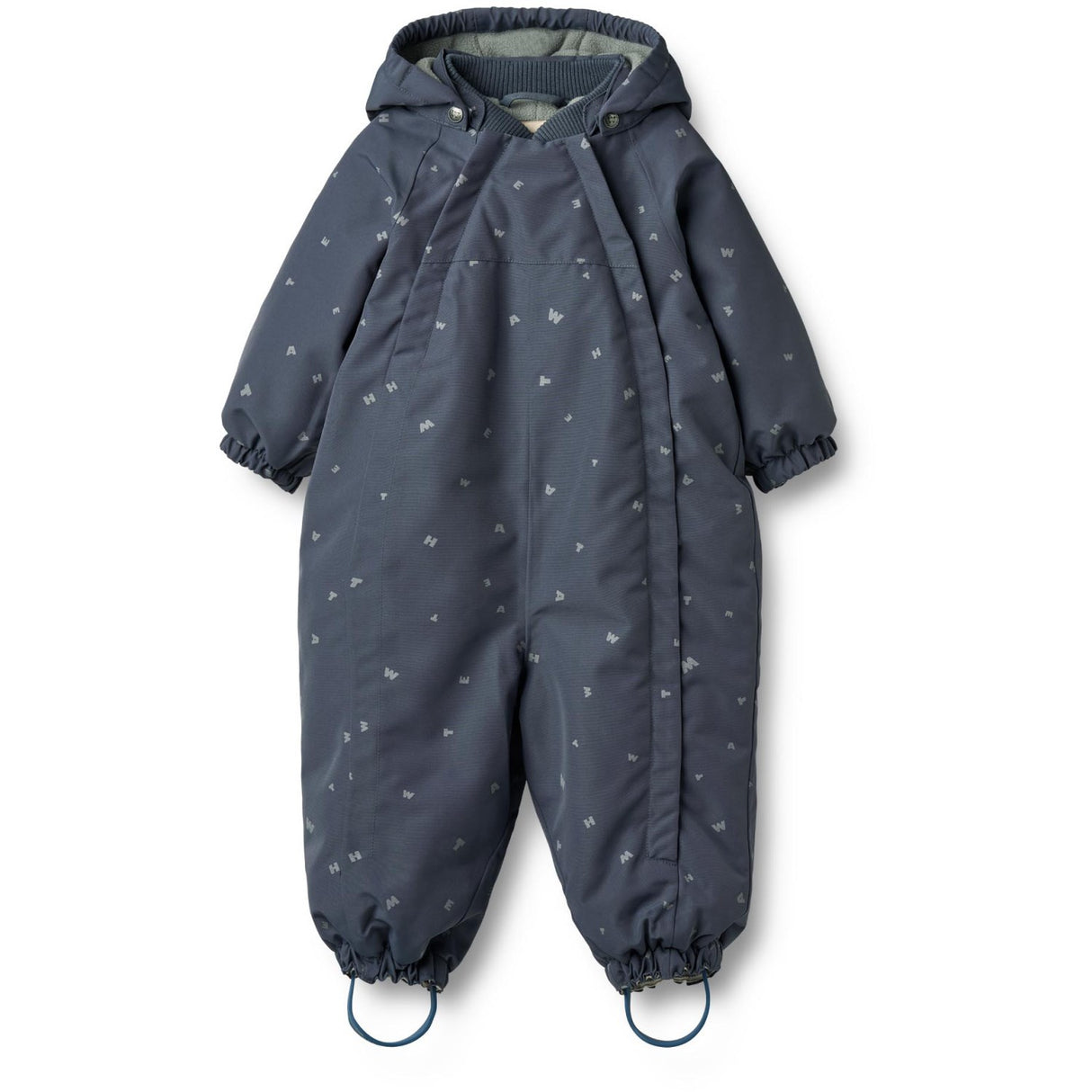 Wheat Greyblue Letters Snowsuit Adi