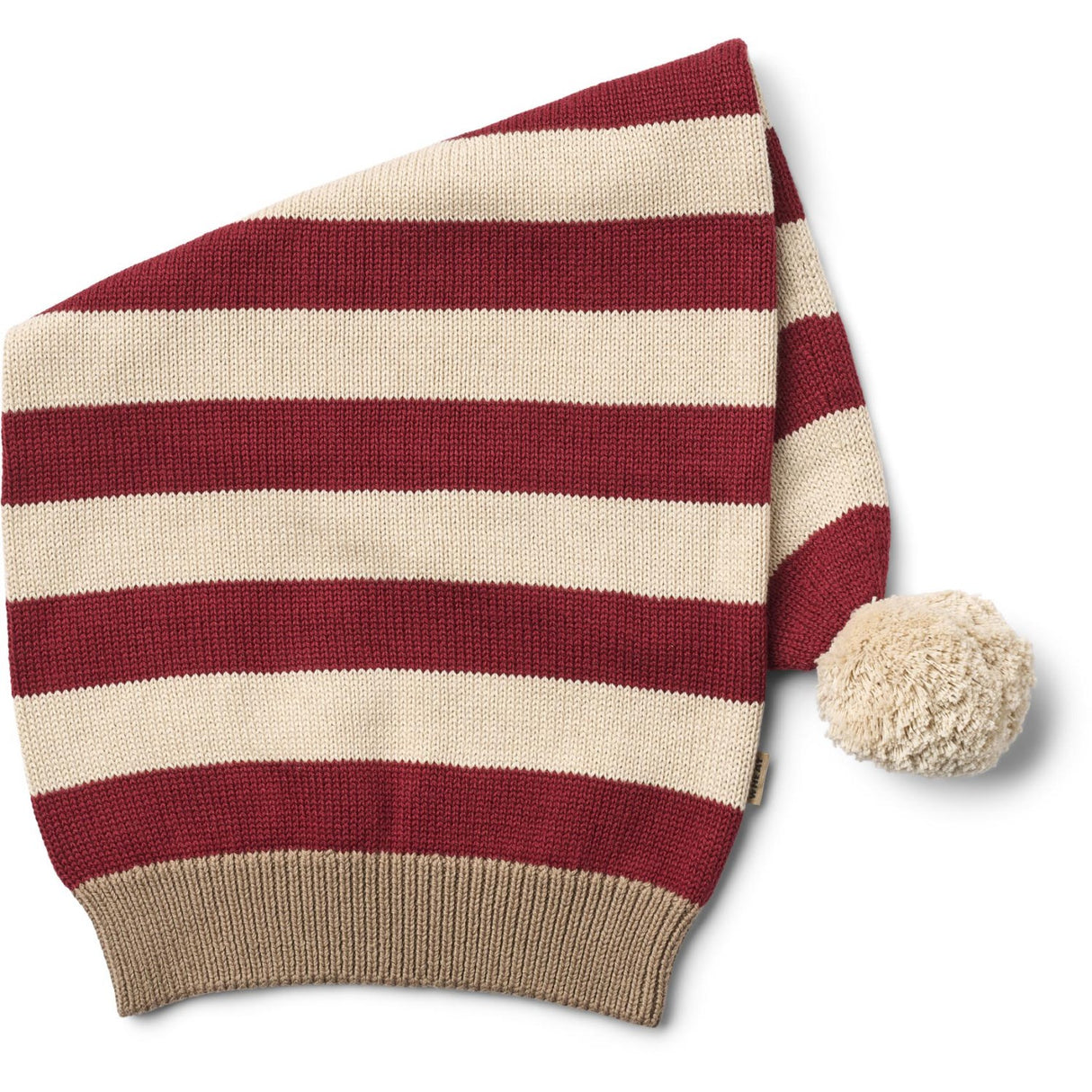 Wheat Red Stripe Knitted Christmas Hat