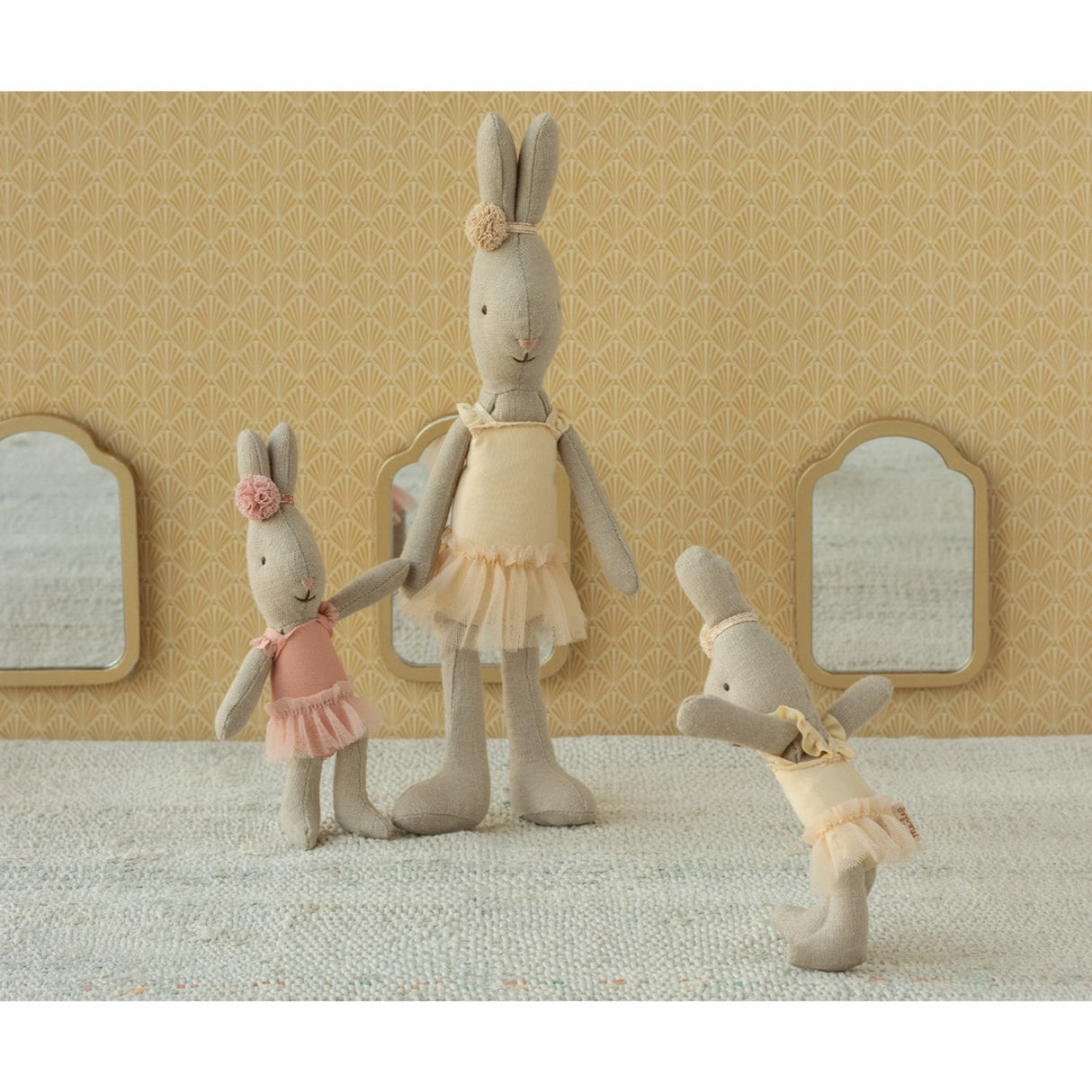 Maileg Rabbit, Micro - Ballet Suit And Skirt Cream