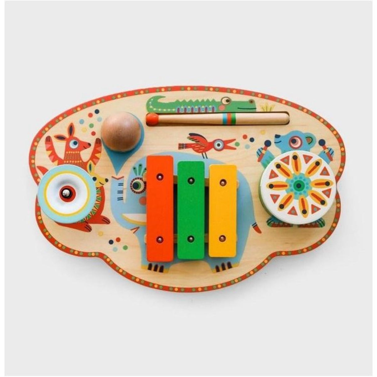 Djeco Musikalsk Karneval, Bræt With Musikinstrumenter