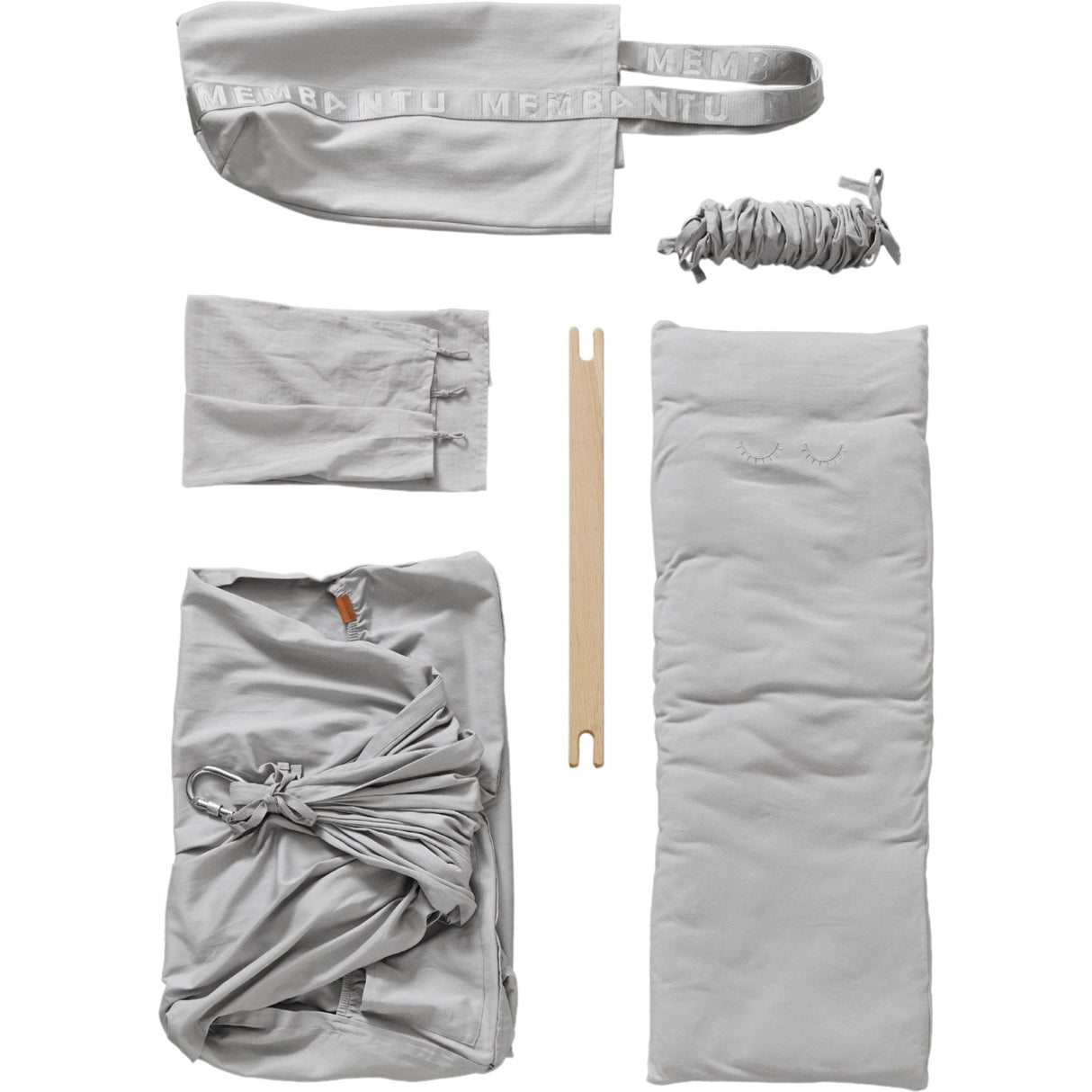 MEMBANTU Grey Organic Baby Hammock Premium