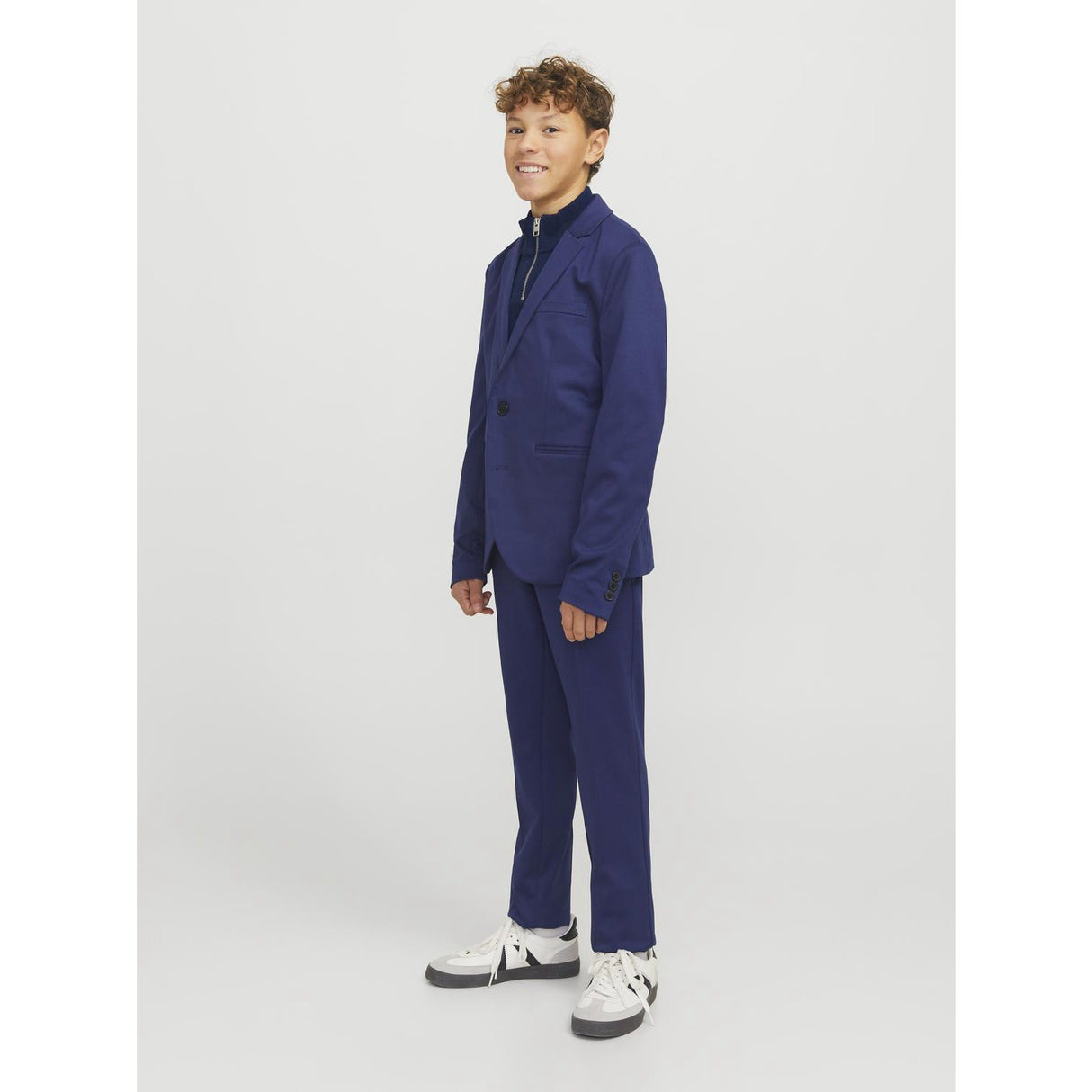 Jack & Jones Junior Navy Blazer Jjeemil Knit Half Zip Noos Jnr