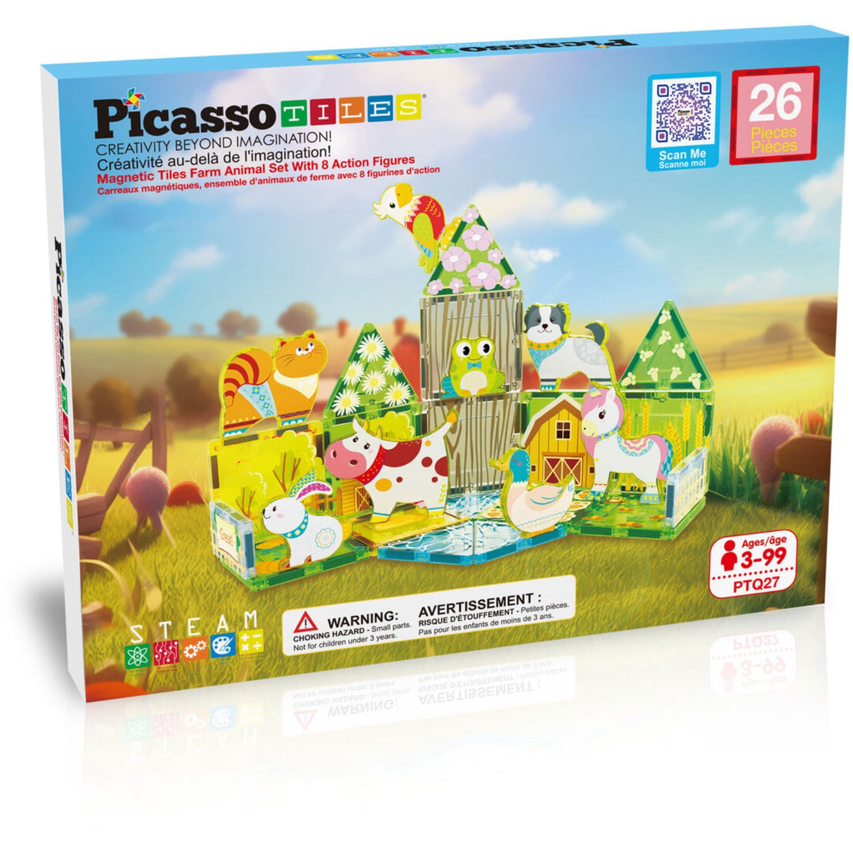 Picasso Tiles Picasso Tiles 26 Stk Magnetiske Byggesæt Farm