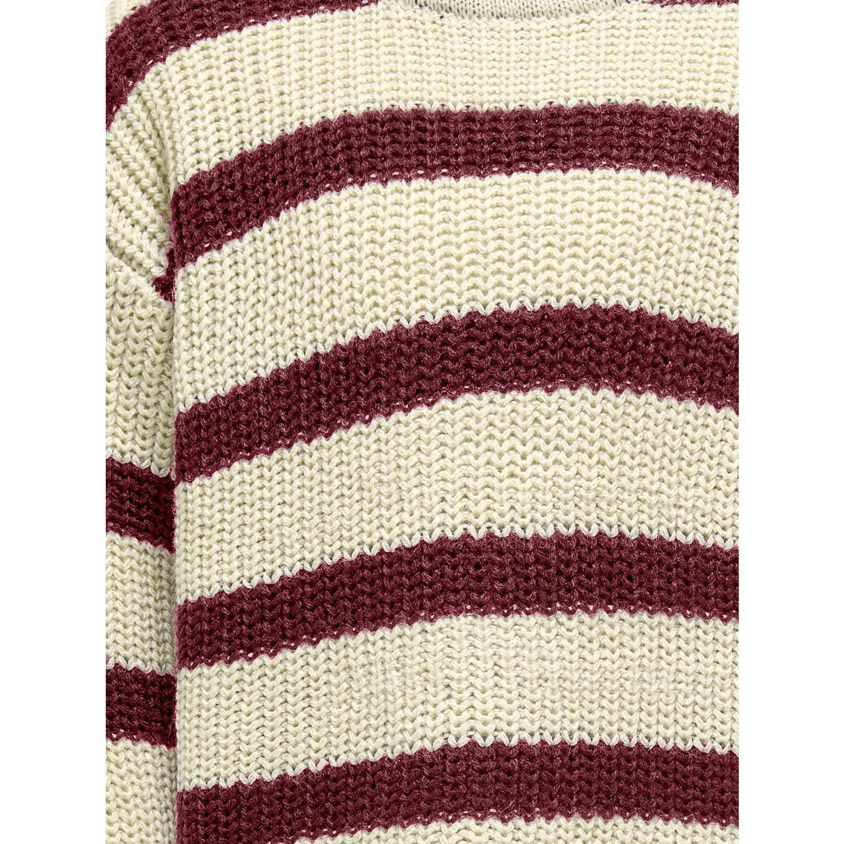 kids ONLY Eggnog Cabernet Kogjusty L/S Stripe Pullover Knt Noos