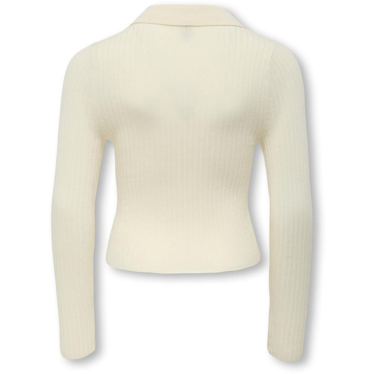 kids ONLY Birch Gold Button Kogmila Ls Rib Button Polo Neck Cp Knt