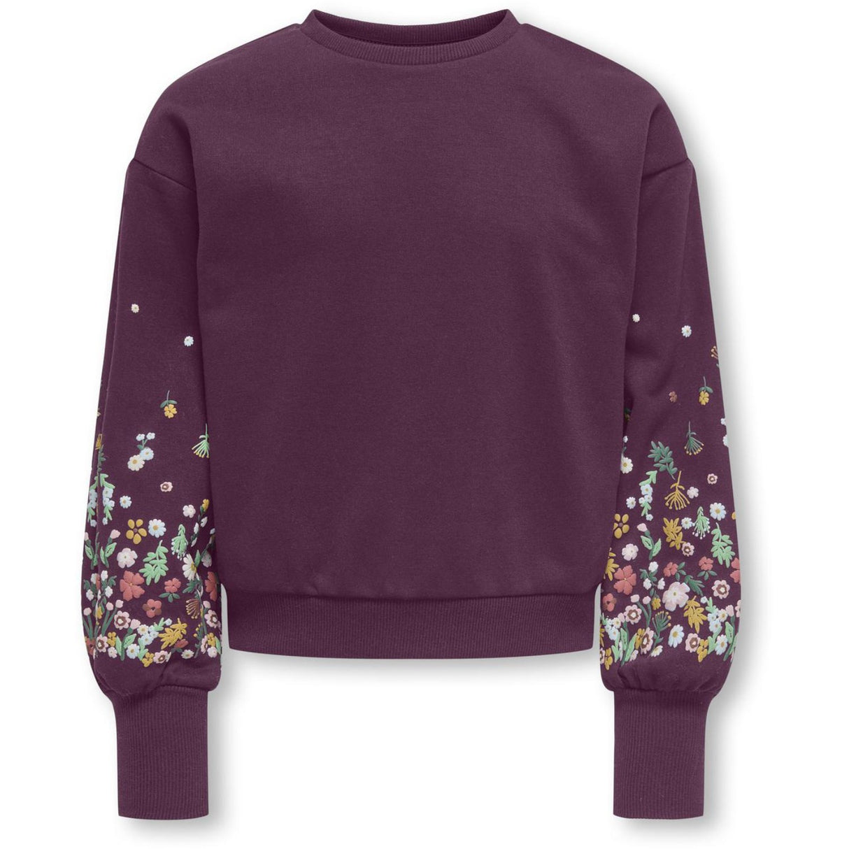 kids ONLY Mauve Wine Sleeve Flower Kogbrooke L/S O-Neck Flower Swt Noos