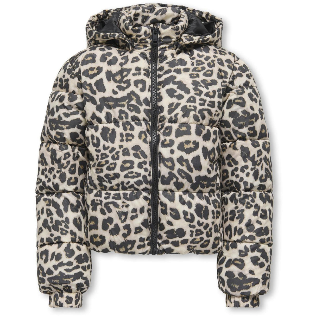 kids ONLY Silver Mink Leo Kogdalia Sht Puffer Aop Jacket Otw Noos