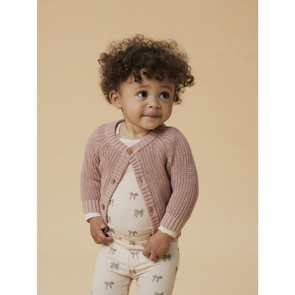 Lil'Atelier Misty Rose Nbnemlen Ls Knit Card Lil Noos