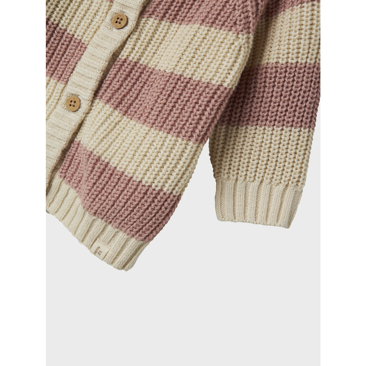 Lil'Atelier Turtledove Misty Rose Nbfemlen Knit Card Stripe Lil