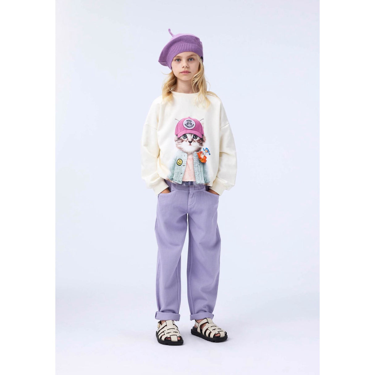 Molo Kitty Miauu Maxi Sweatshirt