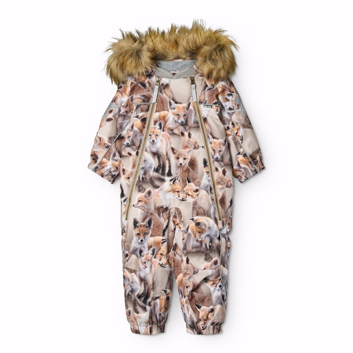 Molo Playing Foxes Pyxis Fur Baby Snowsuit