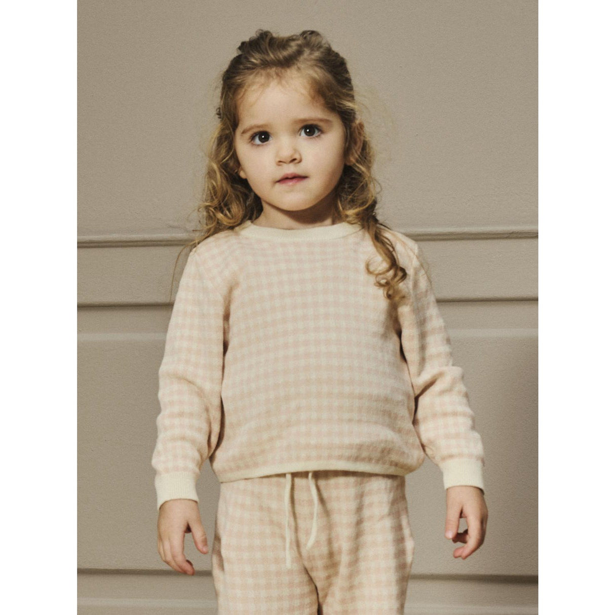 Lil'Atelier Cameo Rose Nmfnadie Ls Loose Knit Lil