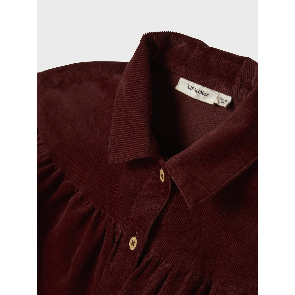 Lil'Atelier Hot Chocolate Nmfobert Loose Ls Cord Dress 4122-Hg Lil