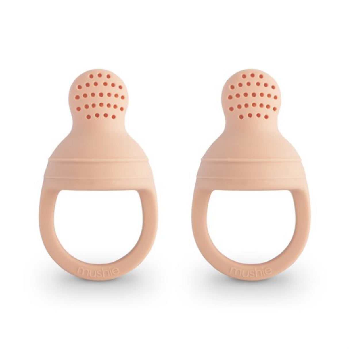 Mushie Blush Silicone Fresh Food Feeder 2-pack