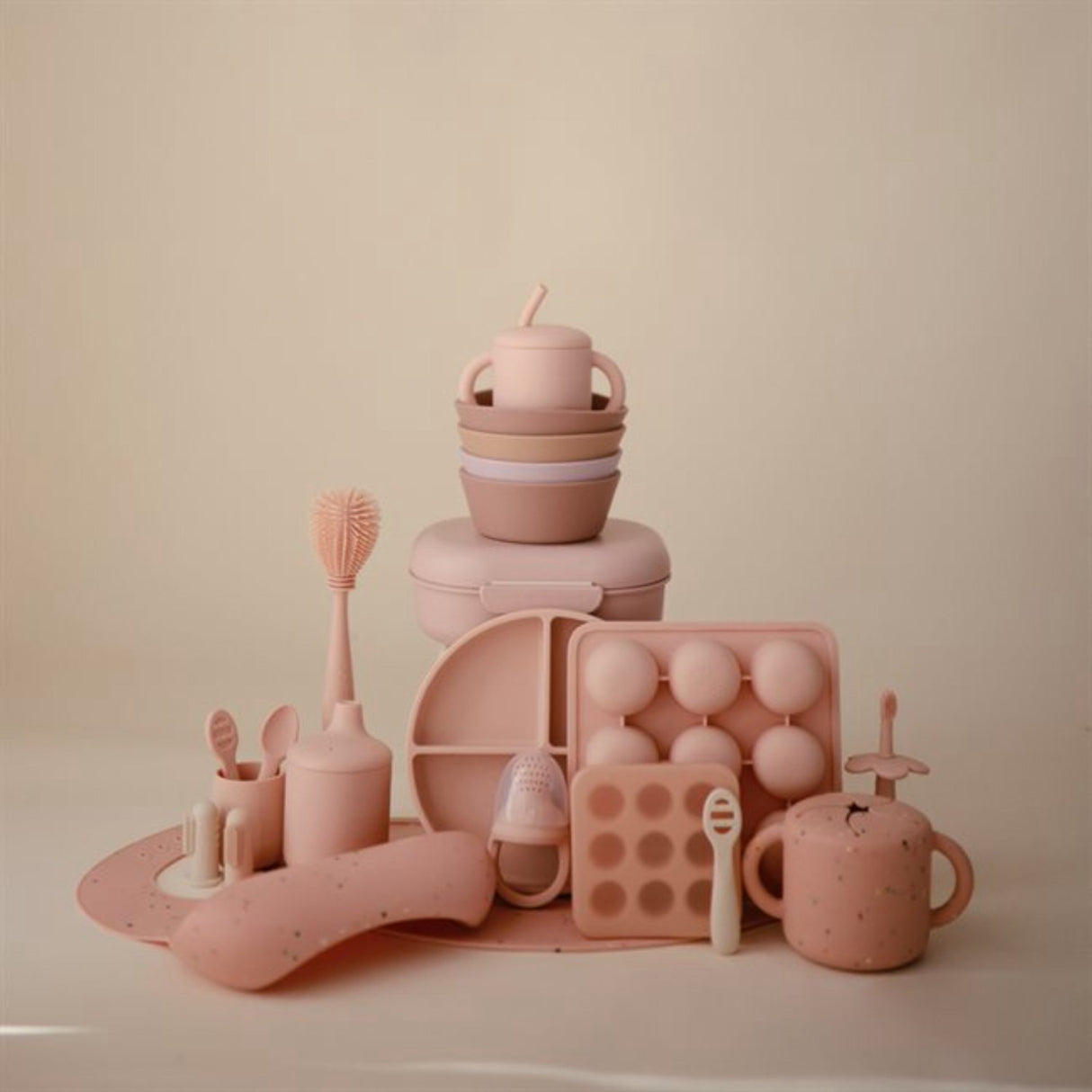 Mushie Blush Fresh Food Feeder Freezer Tray