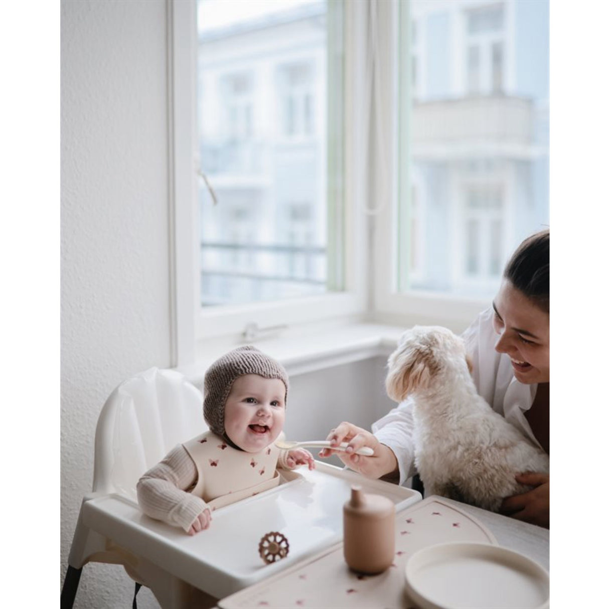 Mushie Bees Silicone Bib