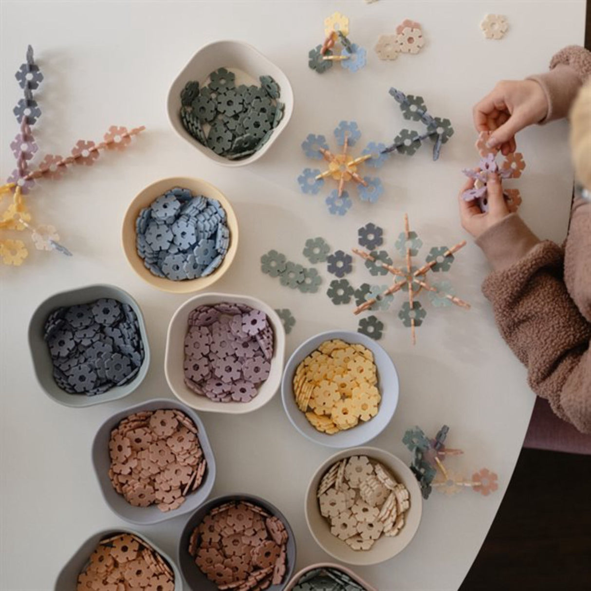 Mushie Multi HEX Connect Building Toy Set