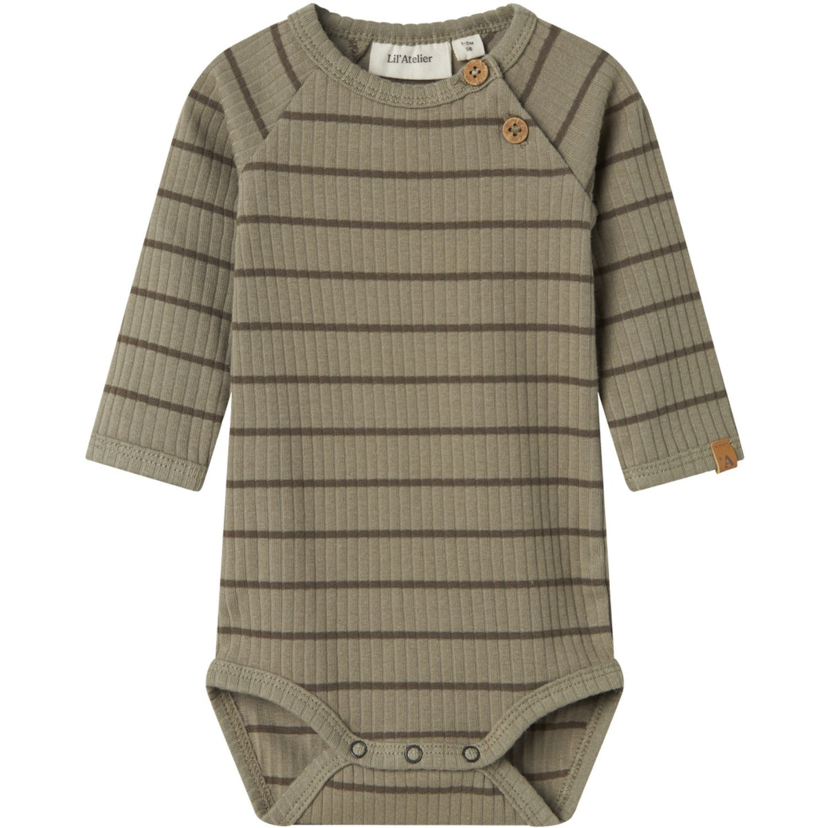Lil' Atelier Baby Nbfgago LS Slim Body – Body Morbido A Maniche Lunghe Per Neonato