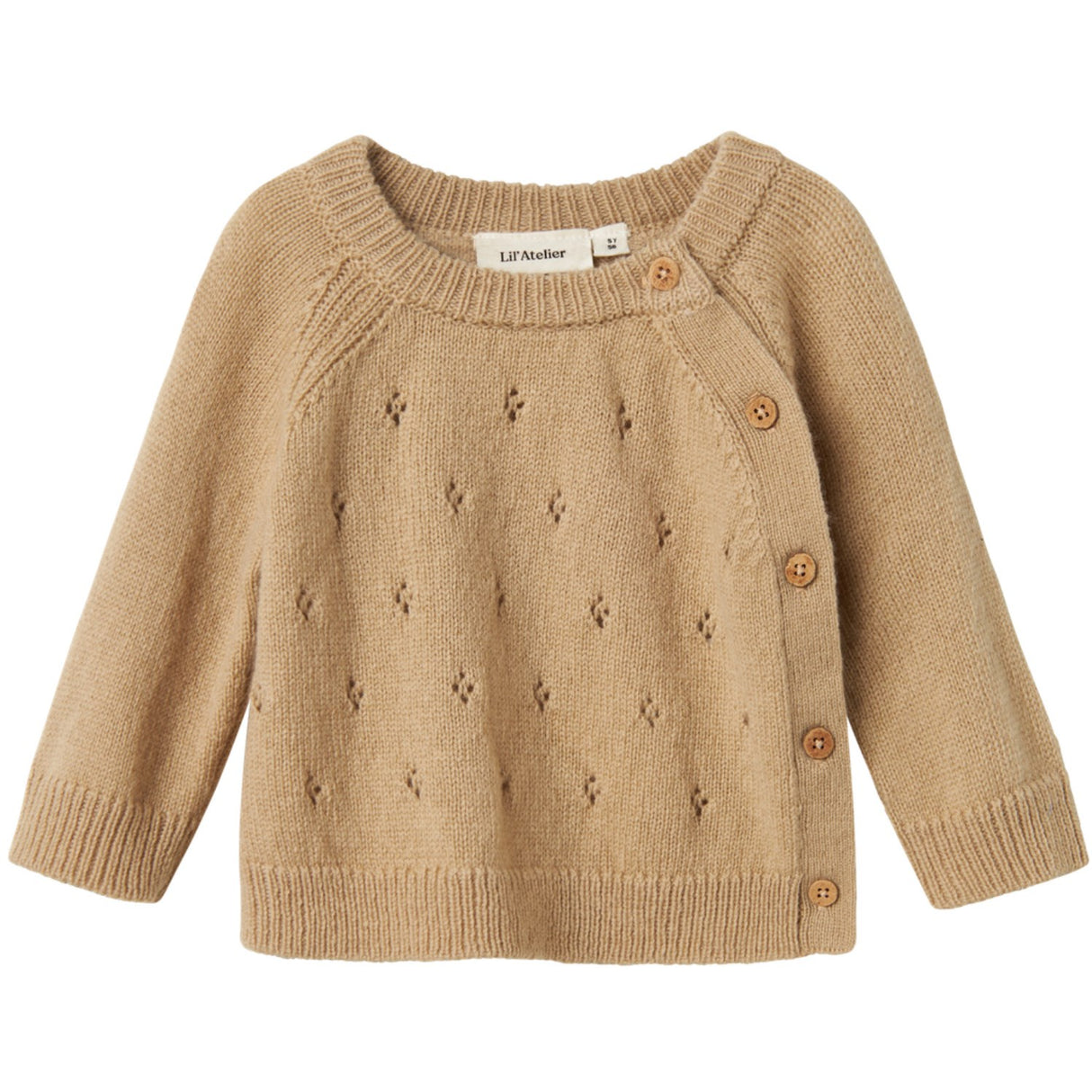 Lil'Atelier Safari Melange Nbnnalio Ls Wrap Knit Lil
