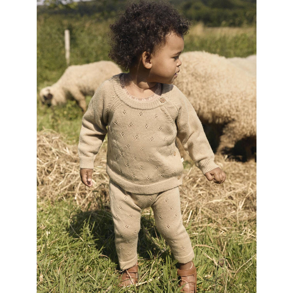 Lil'Atelier Safari Melange Nbnnalio Ls Wrap Knit Lil