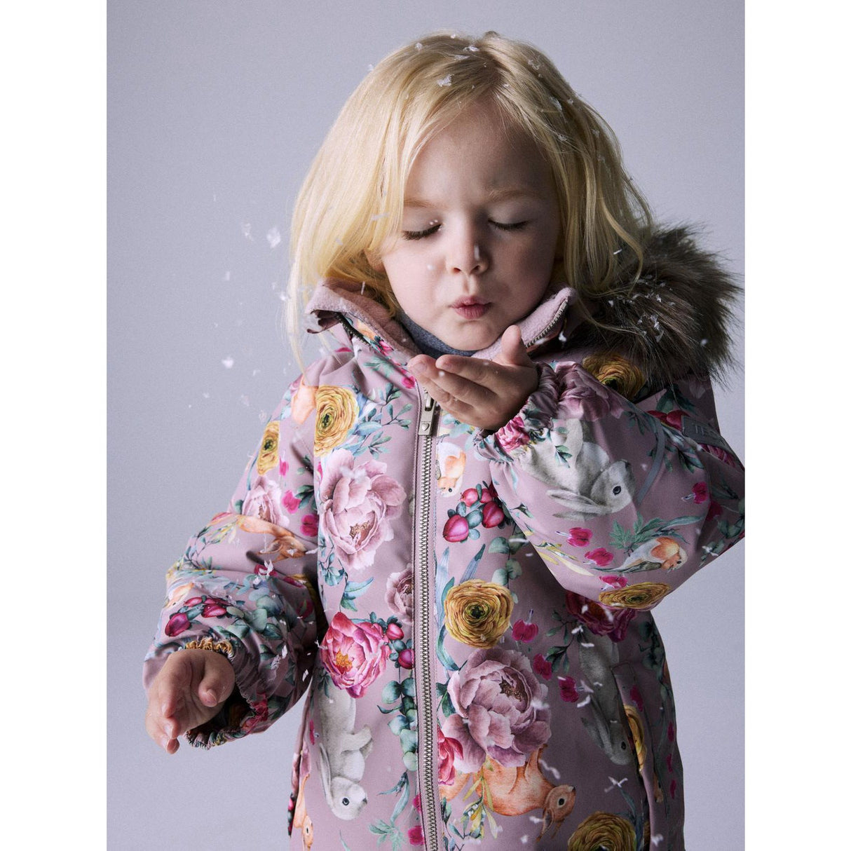 Name It Woodrose Flower Rabbit Nmfsnow10 Suit Aop Fo Noos