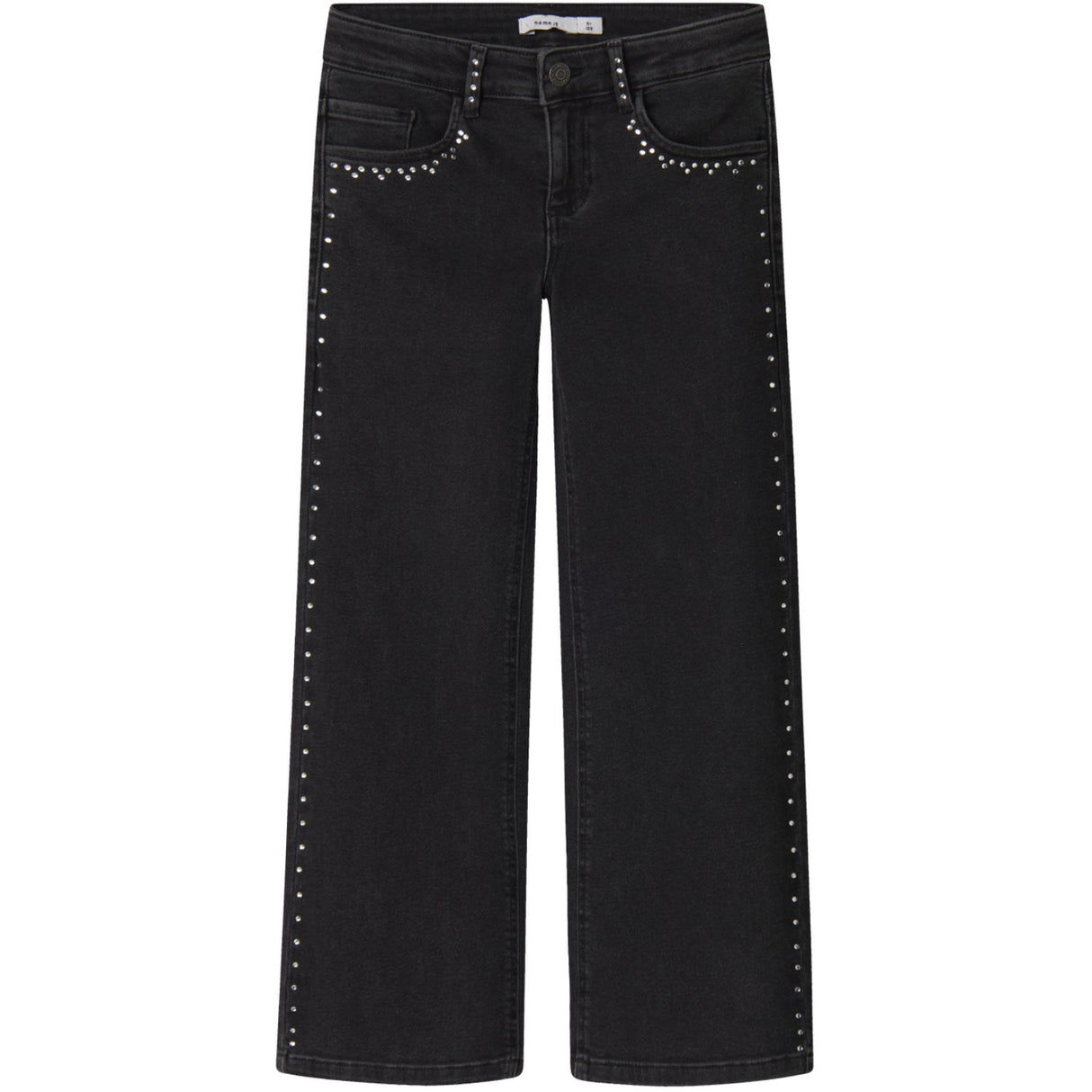 Name It Black Nkfrose Wide Rhinestone Jeans 8810-Bf O