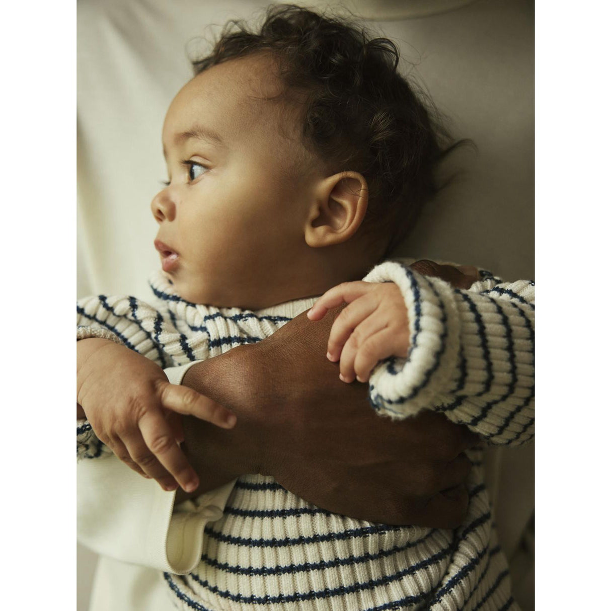 Name It Insignia Blue Cloud Dancer Nbmostripe Ls Knit