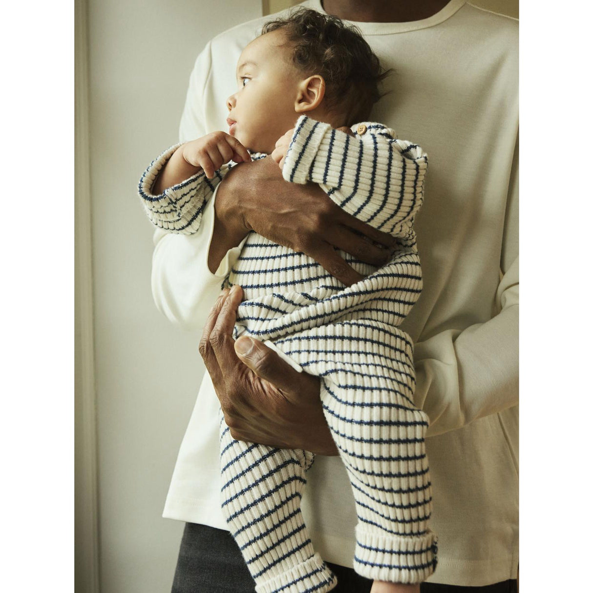 Name It Insignia Blue Cloud Dancer Nbmostripe Ls Knit