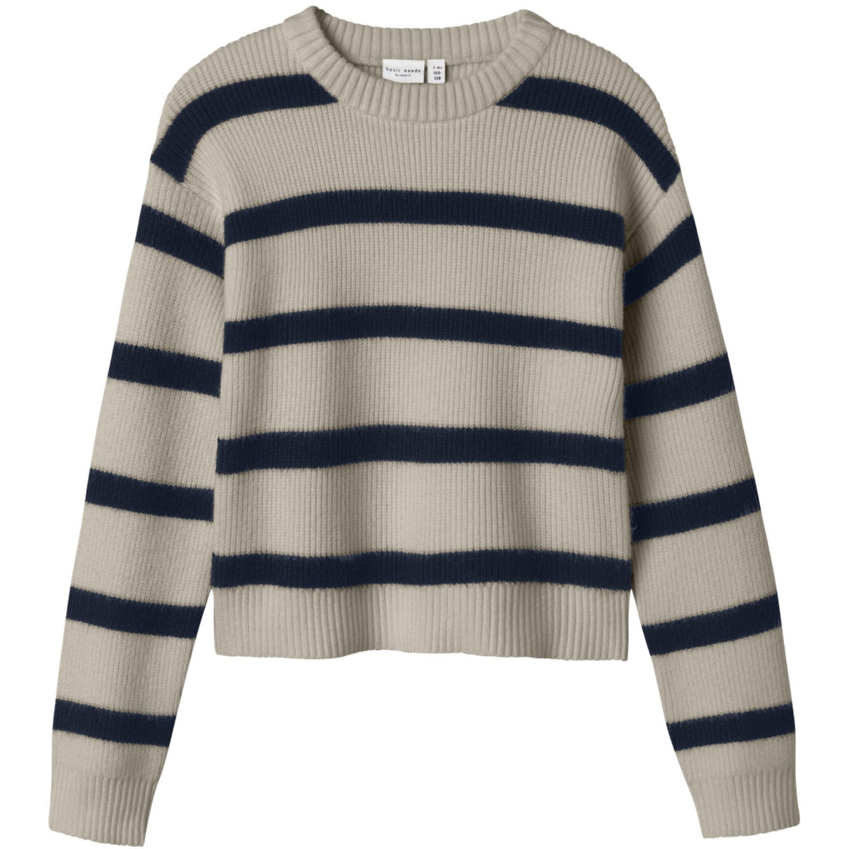 Name It Island Fossil W. Navy Blazer Stripes Nkfvnilla Ls Sh Knit